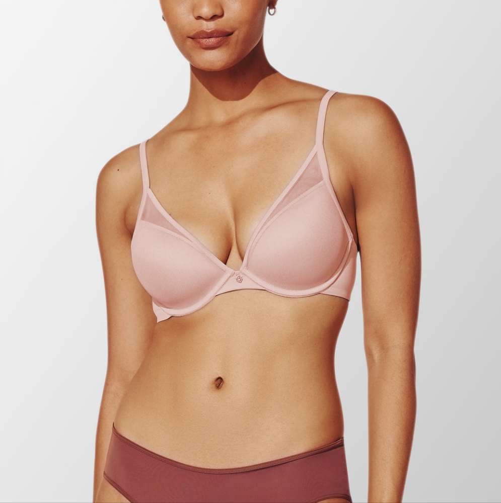 ThirdLove Light Pink Underwire Plunge Bra